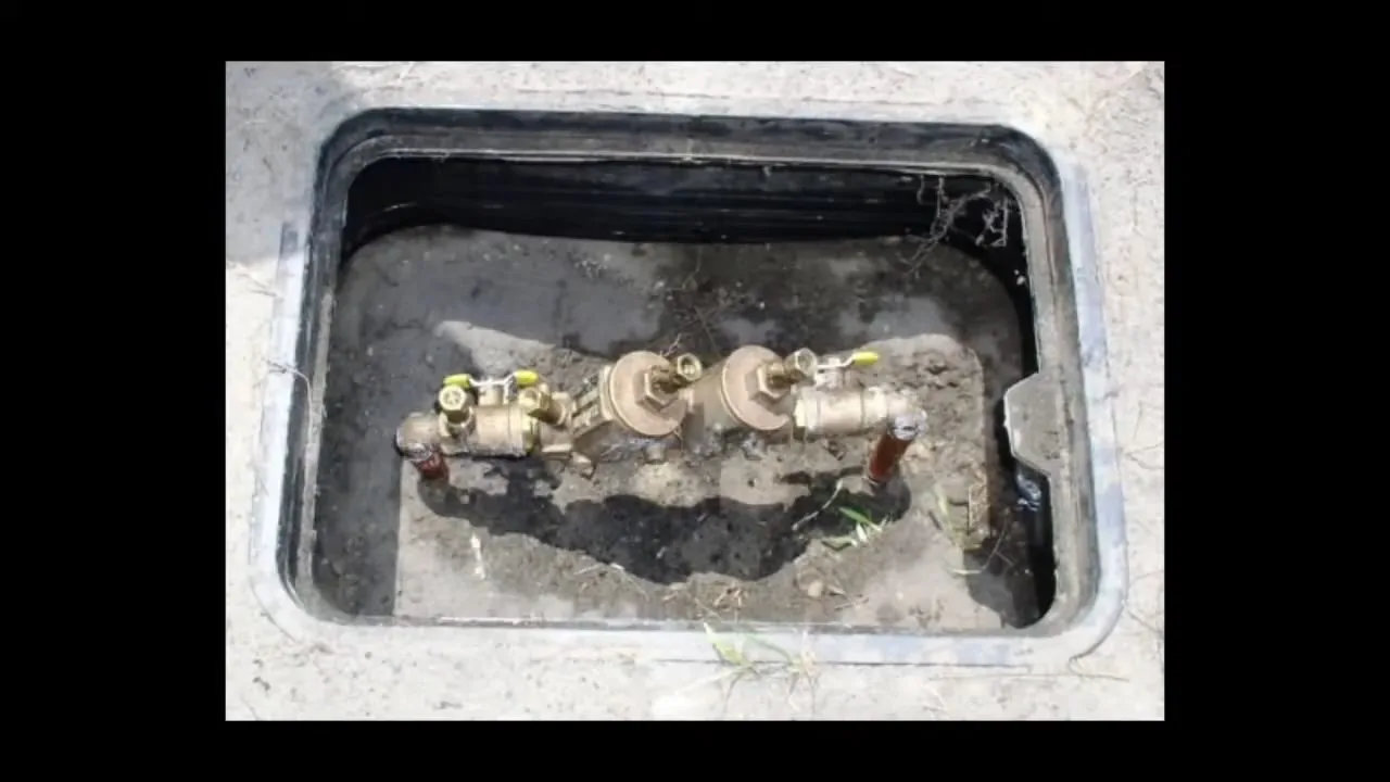 Backflow prevention device installed inside an underground valve box