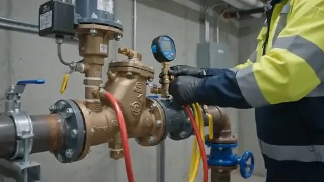 Testing setup for a commercial backflow prevention assembly