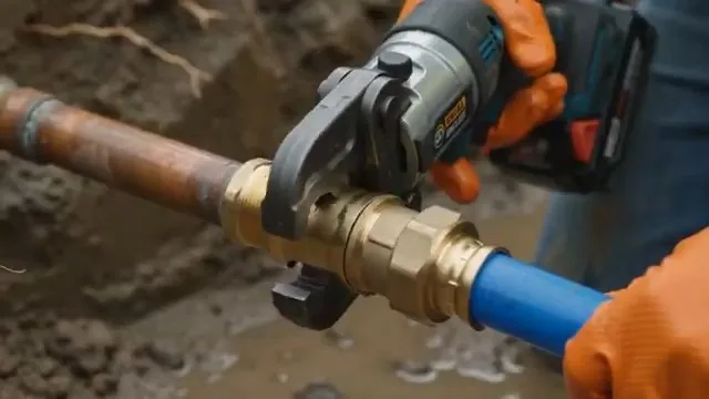 PEX line being connected to an existing copper supply line