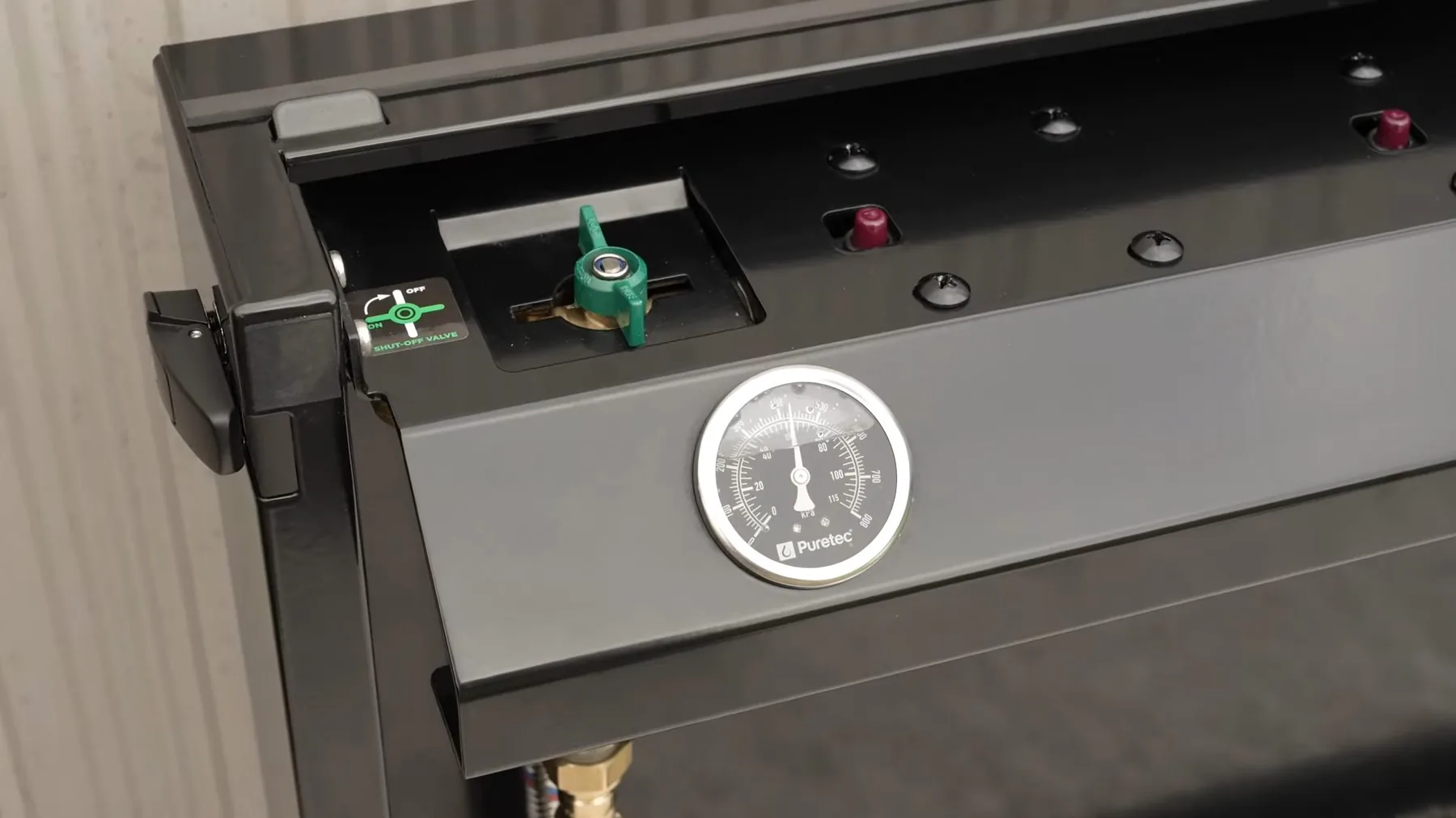 Control panel mounted on a whole-house filtration unit
