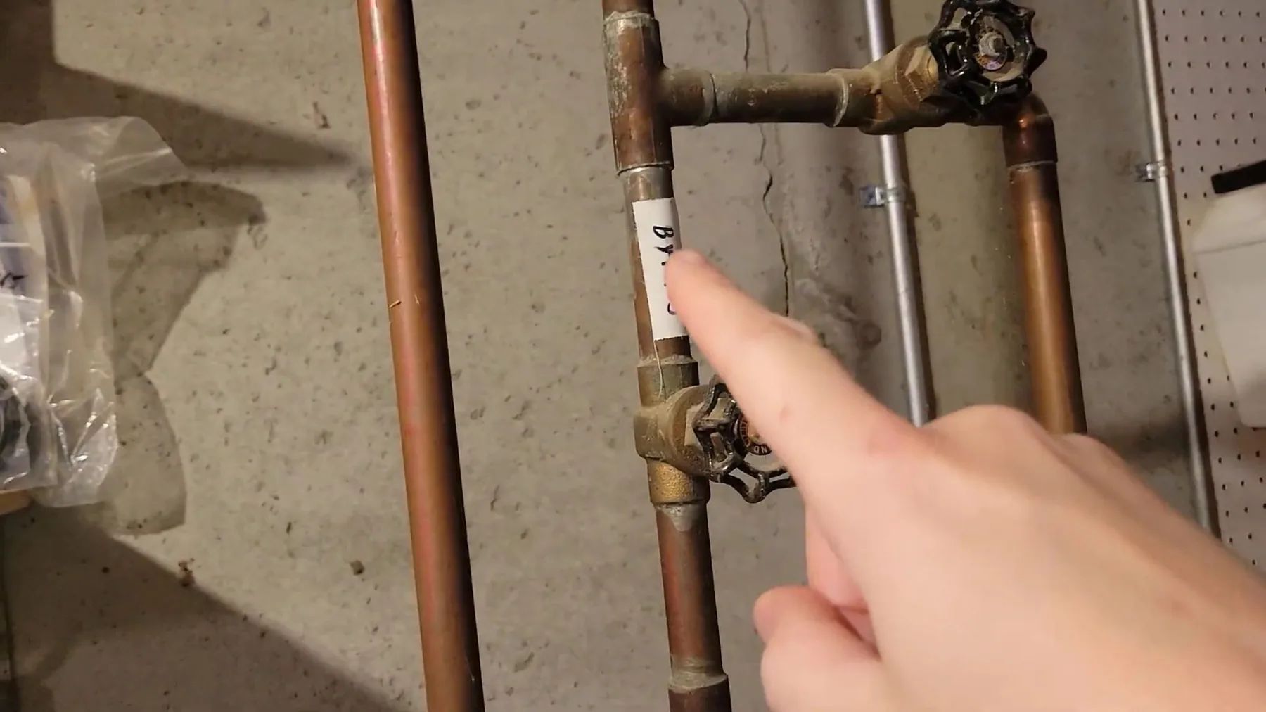 Copper supply lines prepared ahead of a new water heater installation