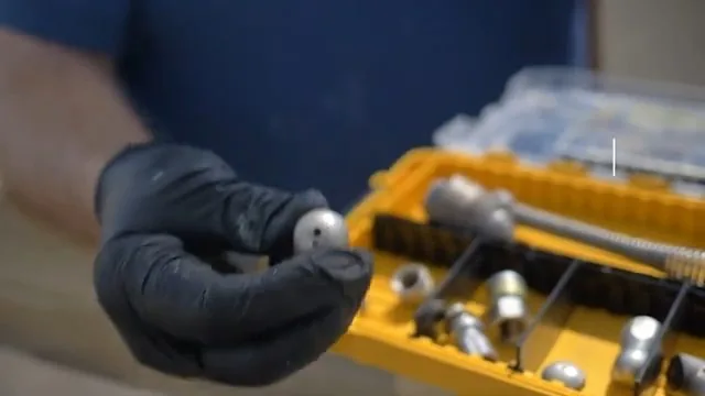 Hydro jet nozzle kit organized in its carrying case